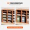 Wood Literature Organizer File Sorter with Removable Shelves Mailbox Slots for Office